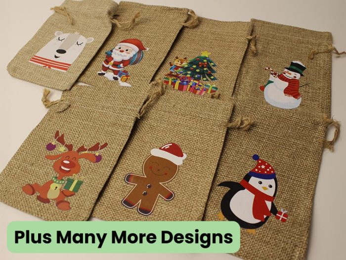 Christmas Hessian Sack Designs