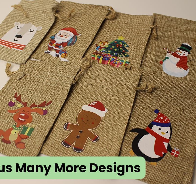 Christmas Hessian Sack Designs
